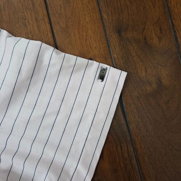 NIKE Tiger Woods Collection Polo Shirt Men's XXL Pink Striped Dri Fit Golf - Picture 4 of 10